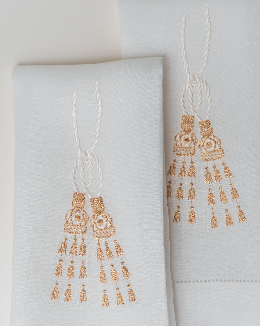 GUEST TOWELS LINEN EMBROIDERED