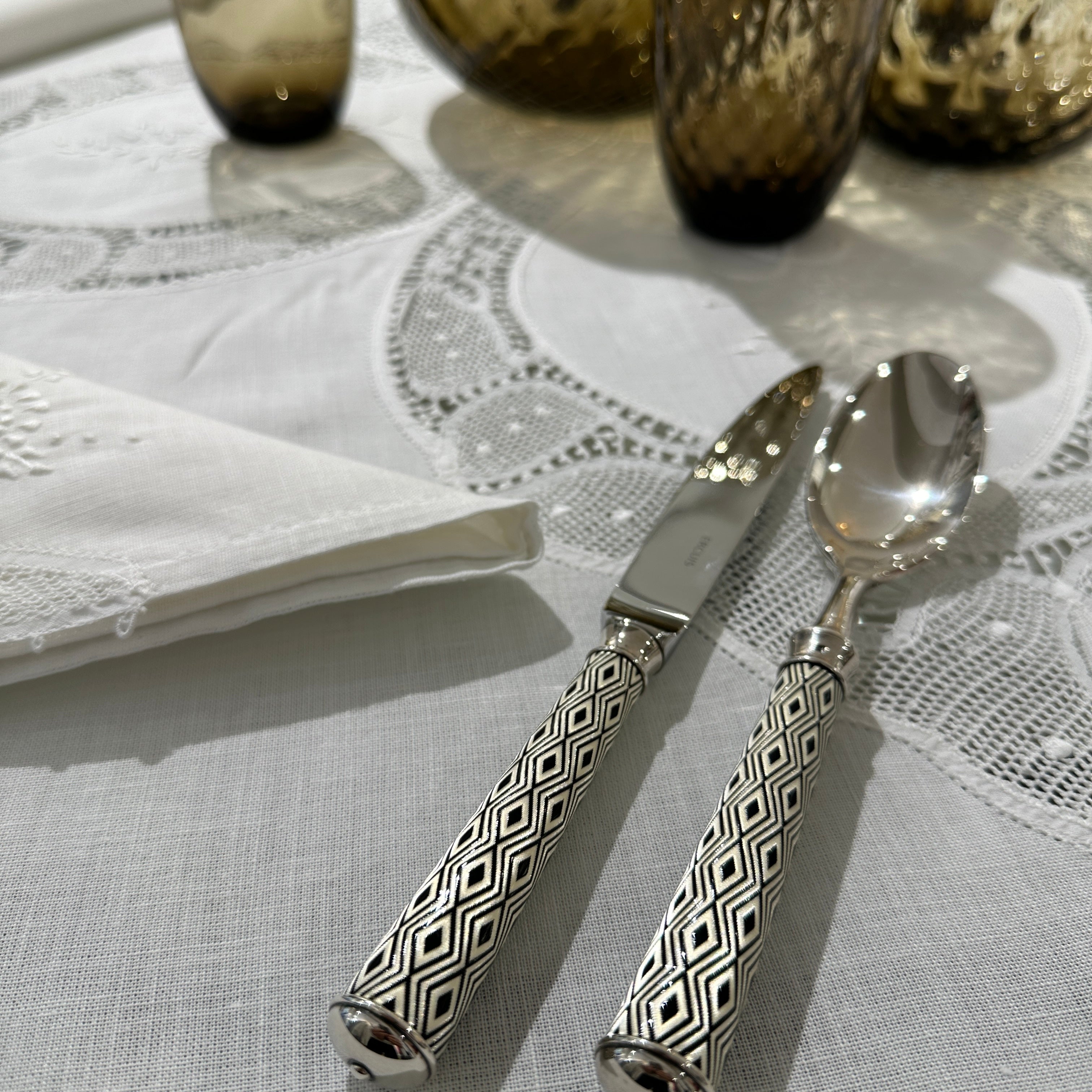 "MARINELLA" Lace tablecloth linen 100%