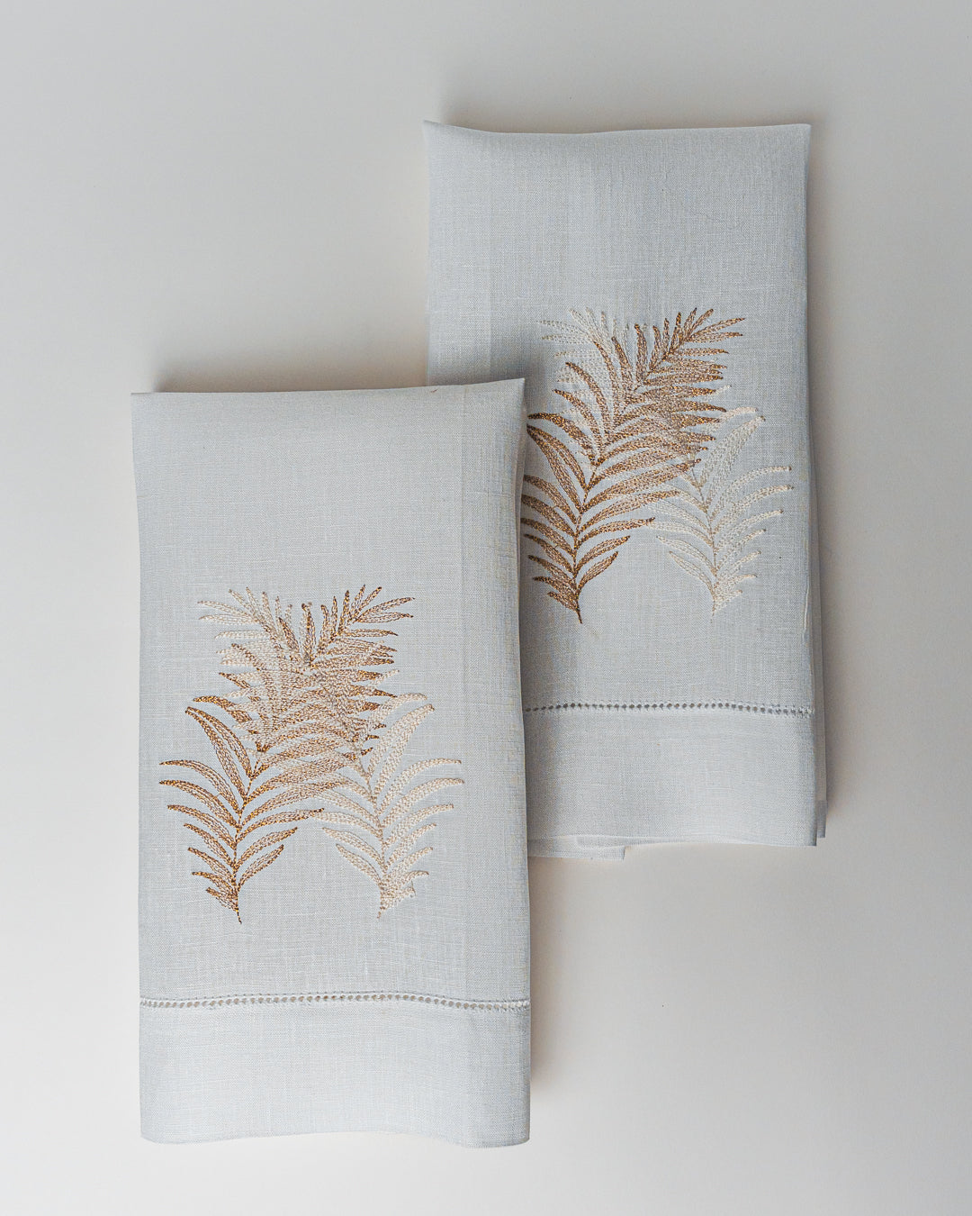 GUEST TOWELS LINEN EMBROIDERED