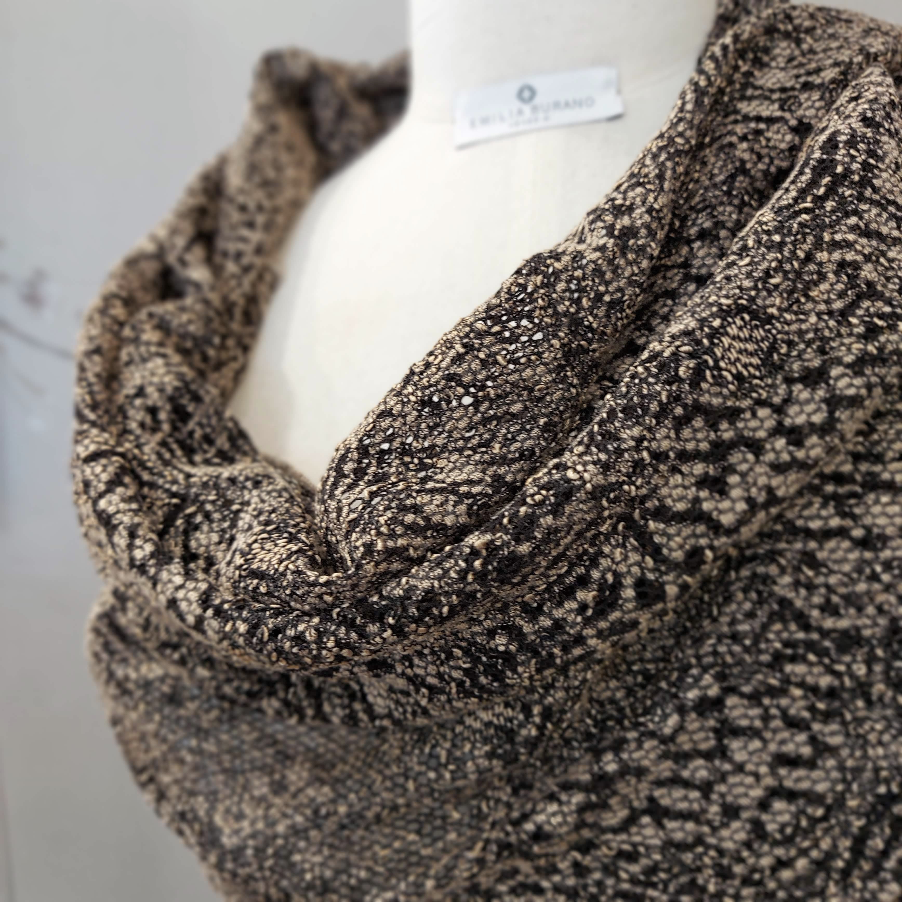 "GISELLE" BROWN full lace scarf