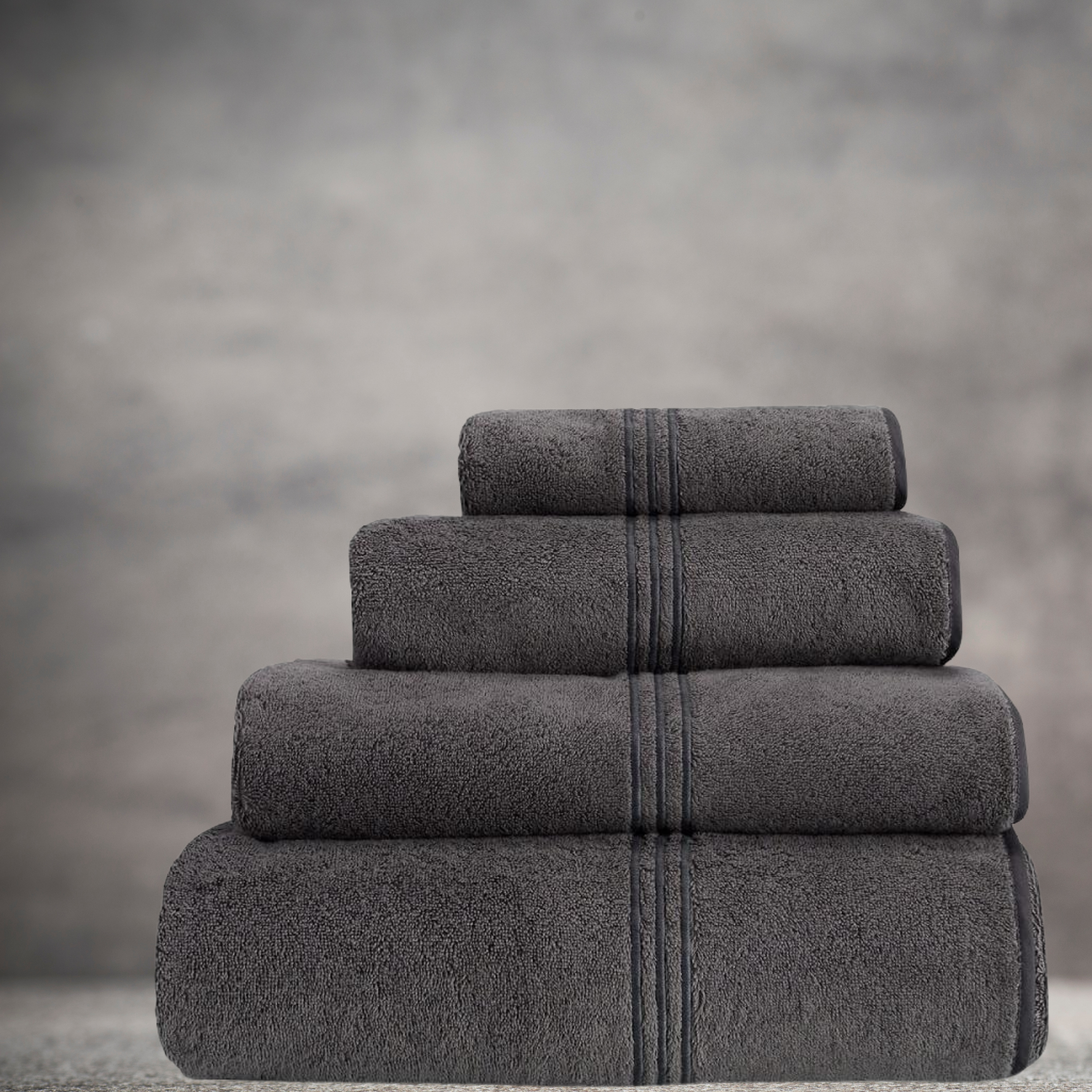 "BAGUETTE N3" TOWEL COLLECTION DARK GREY