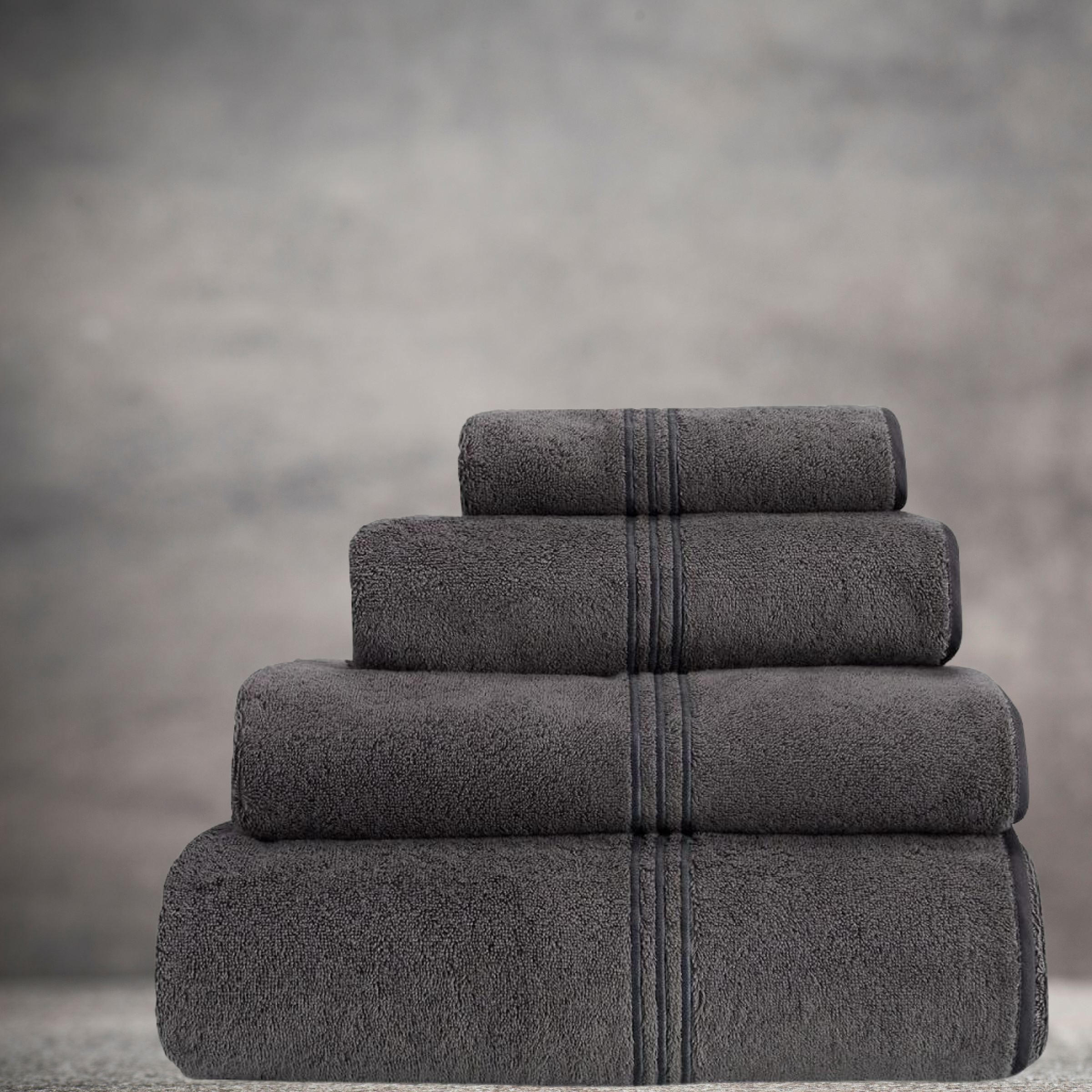 "BAGUETTE" TOWEL COLLECTION DARK GREY