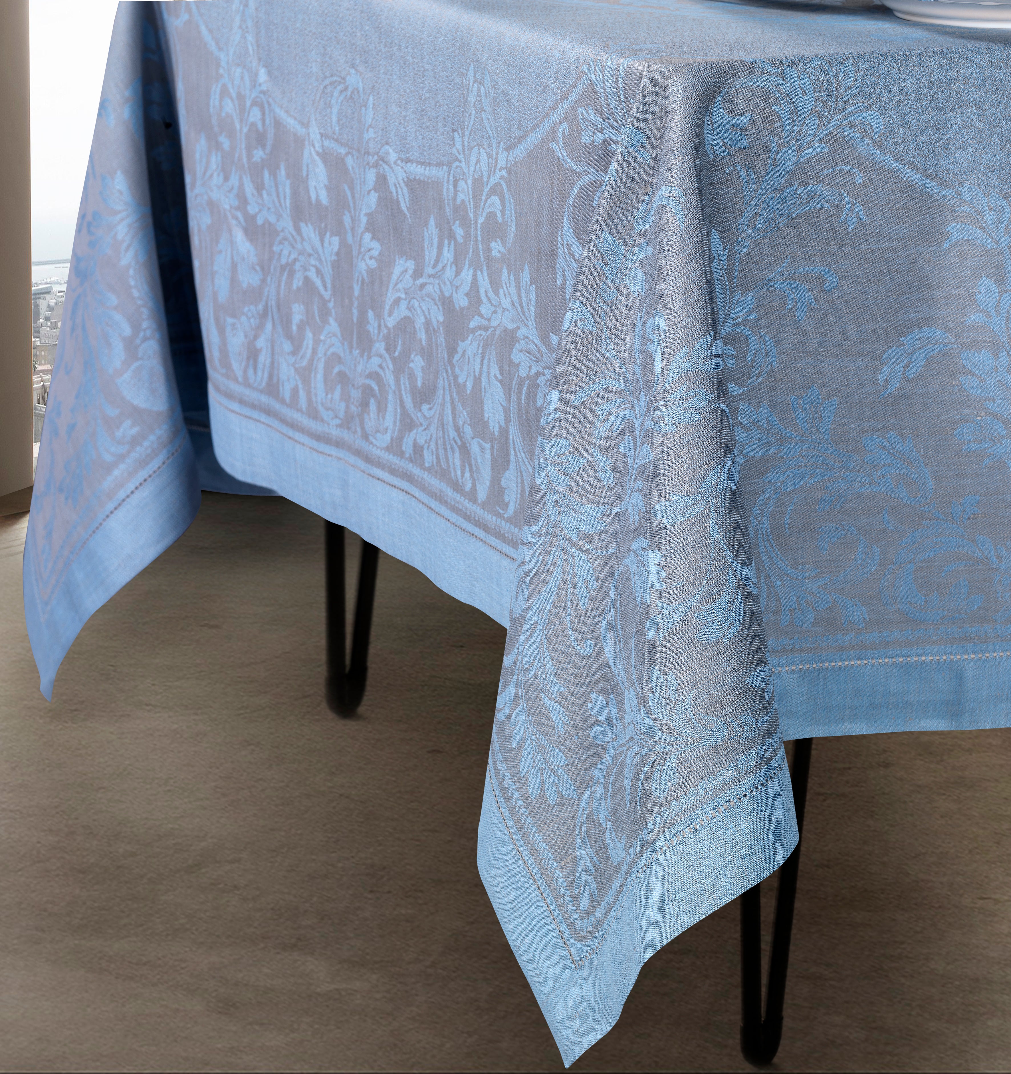"FIOCCO" JACQUARD BLUE