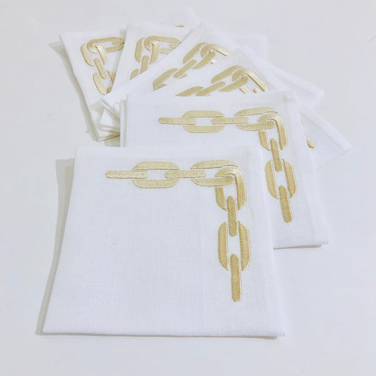 "Chain" Cocktail napkins (set of 6)