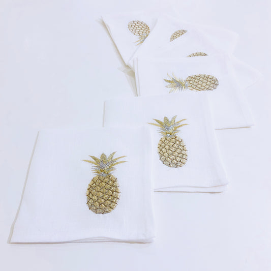 "Pineapple" Cocktail napkins (set of 6)