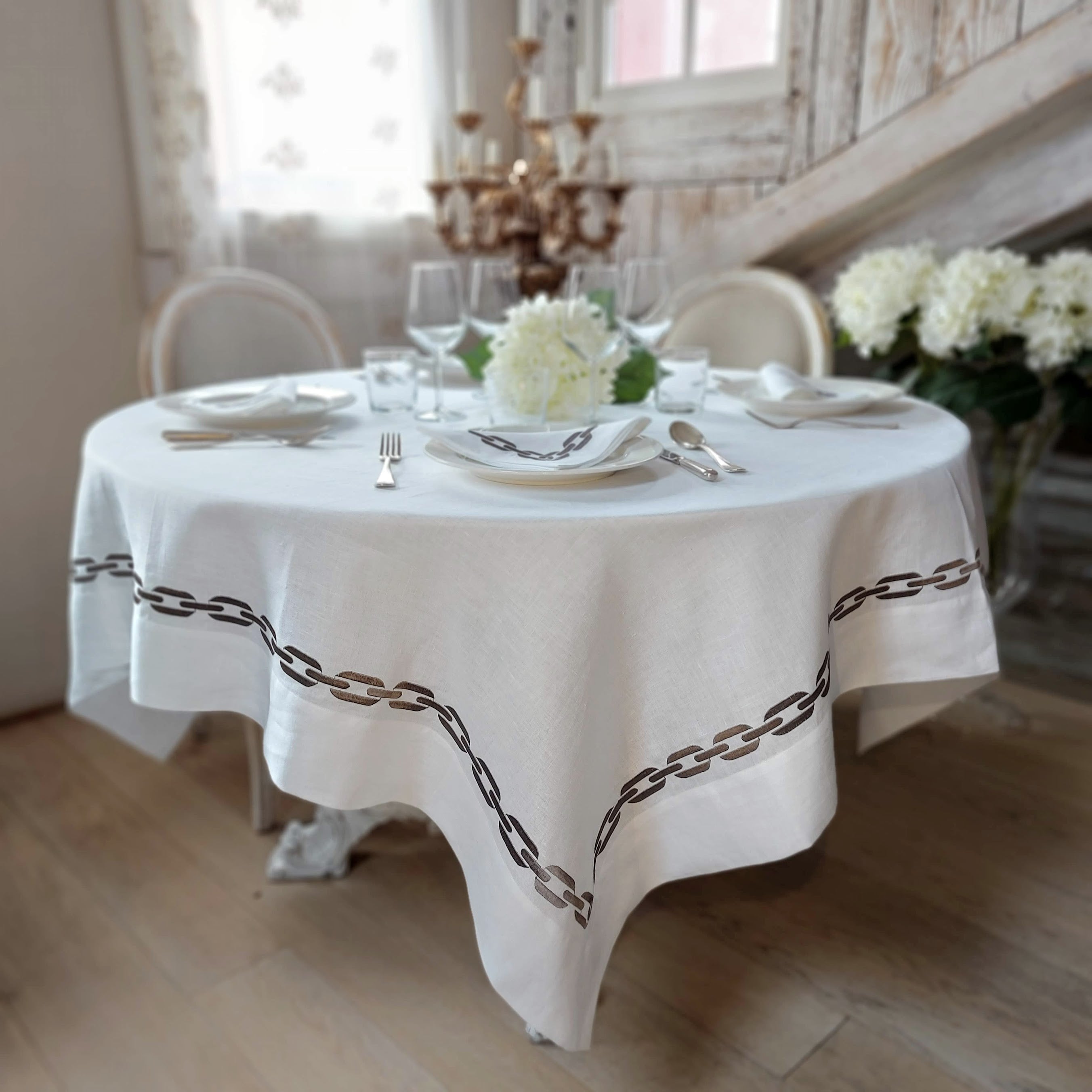 The Grey Chain Tablecloth